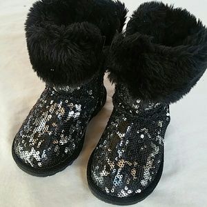Sequin girls boots